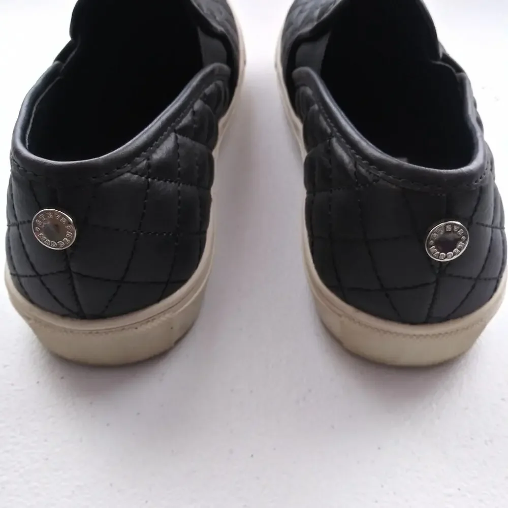 Steve Madden Black ECENTRCQ Quilted Slip On Sneakers Size 7.5